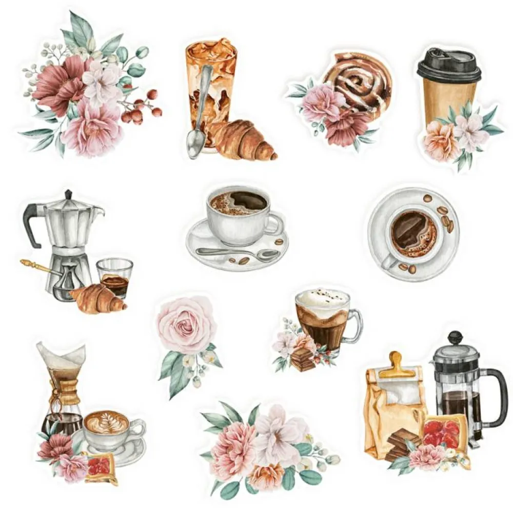 Piatek Trzynastego Zestaw elementów - Piątek Trzynastego - Coffee Break 12 szt. > Papiery Do Scrapbookingu