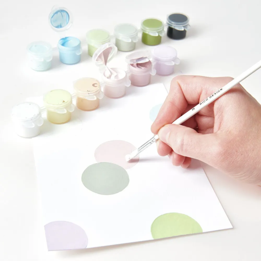 Rico Design Zestaw farb akrylowych Acrylini Pastel - - 12 x 3,5 ml