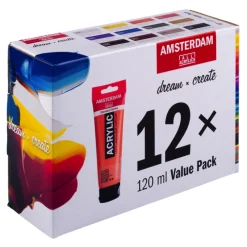 Amsterdam Zestaw farb akrylowych - - 12 x 120 ml > Farby Akrylowe