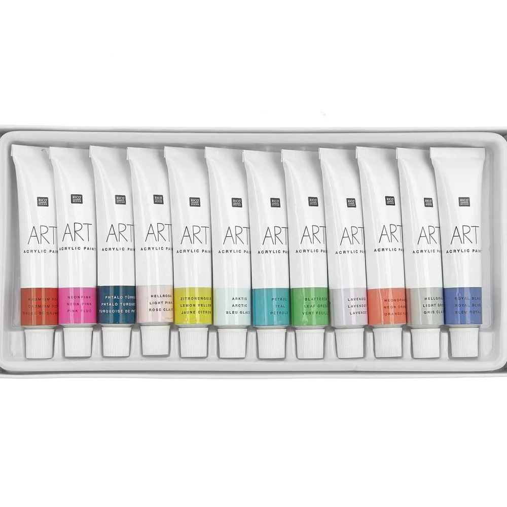 Rico Design Zestaw farb akrylowych ART Fashion - - 12 kolorów x 12 ml