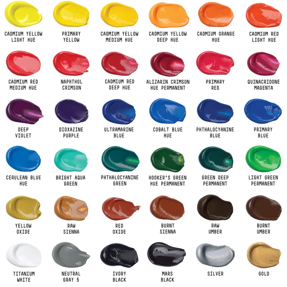 Liquitex Zestaw farb akrylowych Basics Acrylic - - 36 kolorów x 22 ml