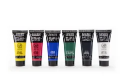 Liquitex Zestaw farb akrylowych Basics Acrylic - - 5 kolorów x 75 ml ><noscript><img width=
