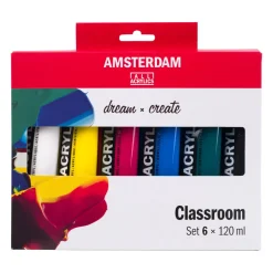 Amsterdam Zestaw farb akrylowych, Classroom - - 6 kolorów x 120 ml