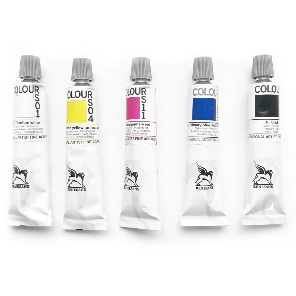 Renesans Zestaw farb akrylowych Colours - - 5 x 20 ml > Farby Akrylowe