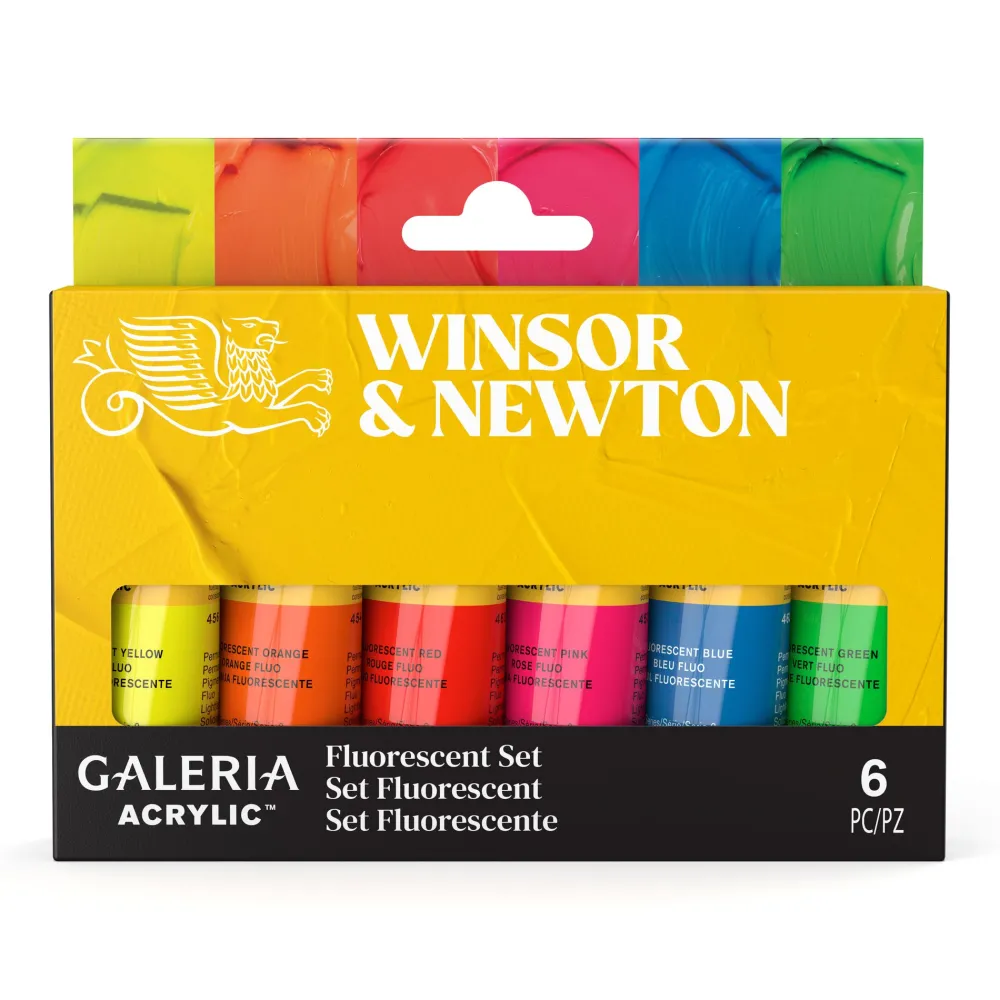Winsor & Newton Zestaw farb akrylowych Galeria Fluorescent Set - - 6 x 20 ml > Farby Akrylowe