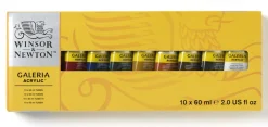 Winsor & Newton Zestaw farb akrylowych Galeria - - 10 kolorów x 60 ml > Farby Akrylowe