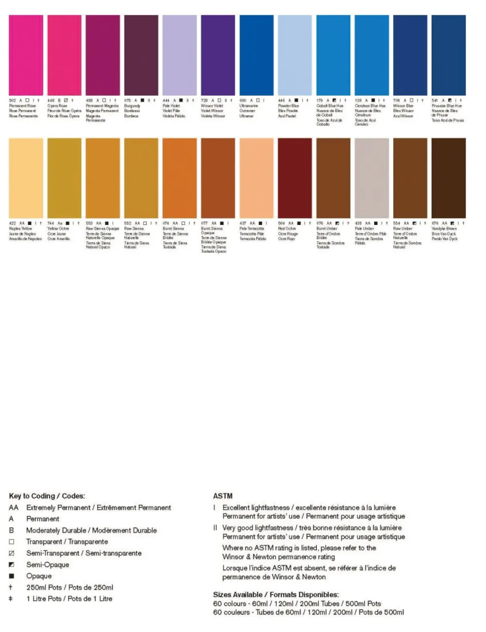 Winsor & Newton Zestaw farb akrylowych Galeria - - 6 kolorów x 60 ml > Farby Akrylowe