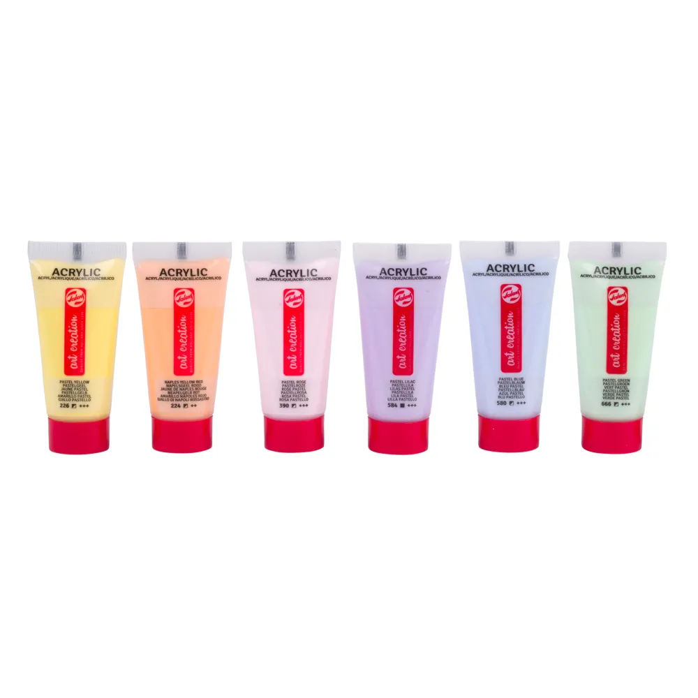 Talens Art Creation Zestaw farb akrylowych, Pastel - - 6 kolorów x 12 ml > Farby Akrylowe