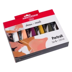 Amsterdam Zestaw farb akrylowych, Portrait - - 6 kolorów x 120 ml