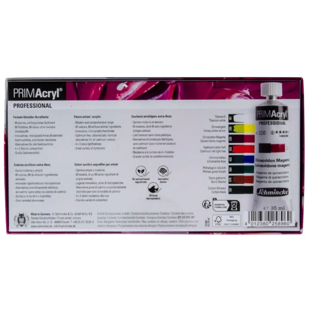 Schmincke Zestaw farb akrylowych PRIMAcryl - - 8 x 35 ml