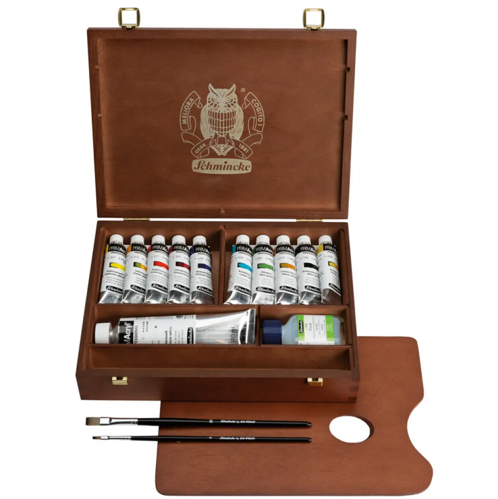 Schmincke Zestaw farb akrylowych PRIMAcryl w walizce - - 10 x 35 ml