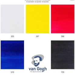 Van Gogh Zestaw farb akrylowych Primary - - 5 kolorów x 40 ml > Farby Akrylowe