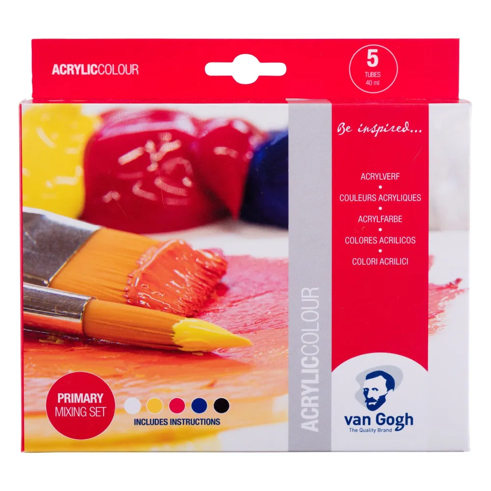 Van Gogh Zestaw farb akrylowych Primary - - 5 kolorów x 40 ml > Farby Akrylowe