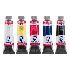 Van Gogh Zestaw farb akrylowych Primary - - 5 kolorów x 40 ml ><noscript><img width=