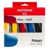 Amsterdam Zestaw farb akrylowych, Primary - - 5 kolorów x 120 ml > Farby Akrylowe
