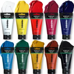 Reeves Zestaw farb akrylowych - - 10 kolorów x 75 ml
