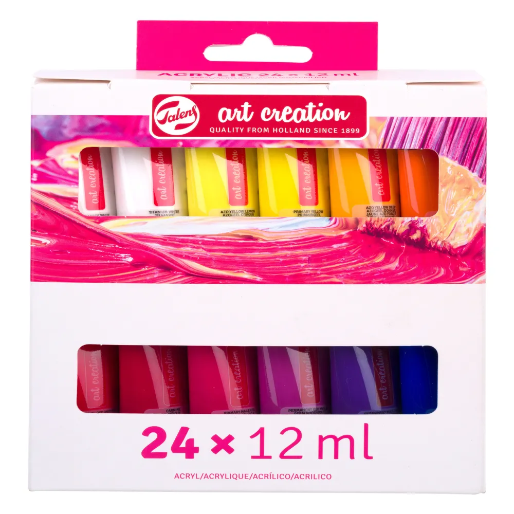 Talens Art Creation Zestaw farb akrylowych - - 24 kolory x 12 ml > Farby Akrylowe