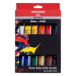 Amsterdam Zestaw farb akrylowych w tubkach Expert - - 12 kolorów x 20 ml
