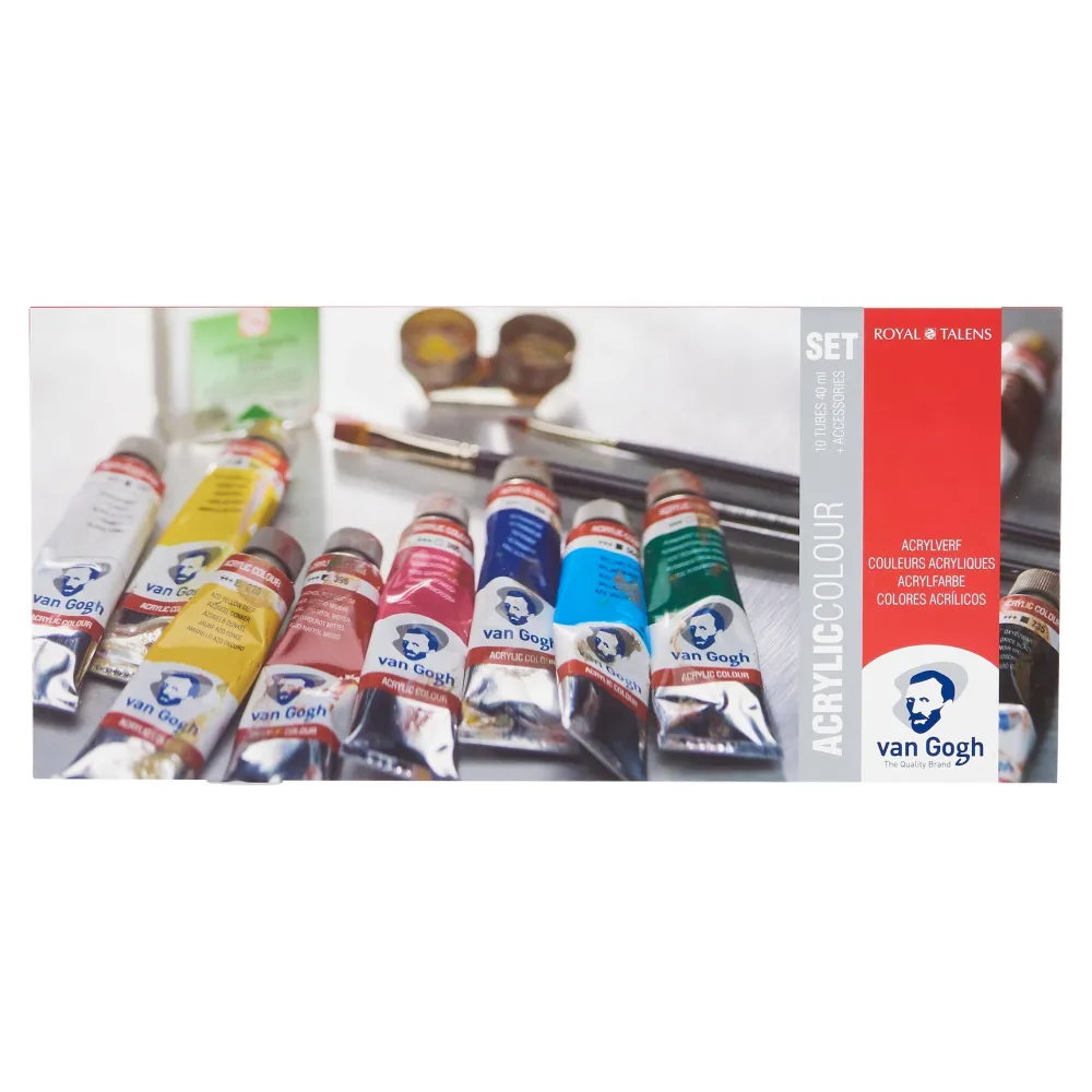 Van Gogh Zestaw farb akrylowych w tubkach - - 10 kolorów x 40 ml