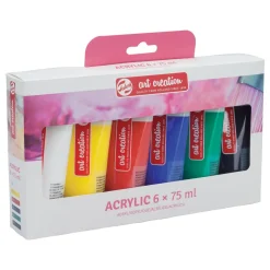 Talens Art Creation Zestaw farb akrylowych w tubkach - - 6 kolorów x 75 ml > Farby Akrylowe