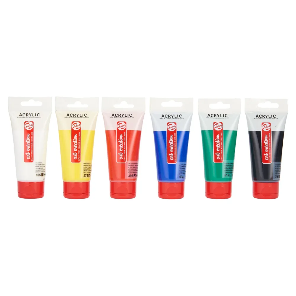 Talens Art Creation Zestaw farb akrylowych w tubkach - - 6 kolorów x 75 ml > Farby Akrylowe