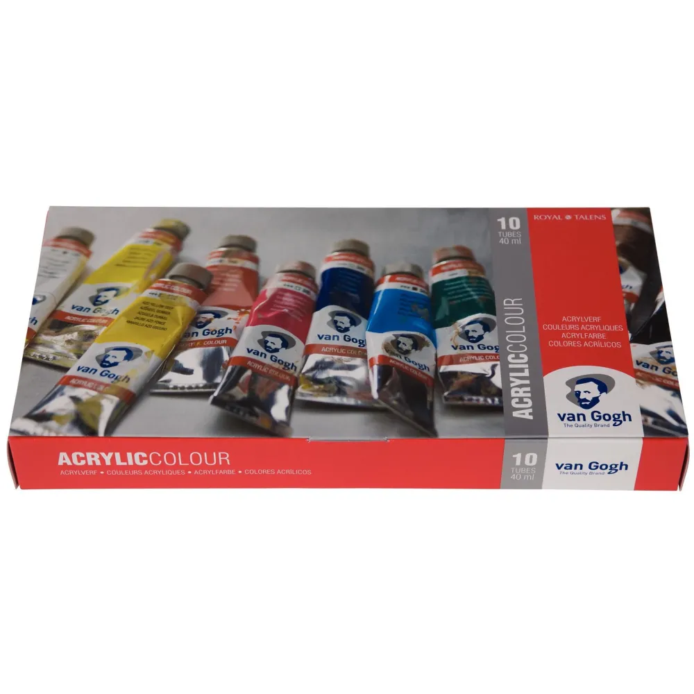 Van Gogh Zestaw farb akrylowych w tubkach - - 10 kolorów x 40 ml > Farby Akrylowe