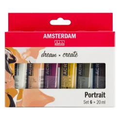 Amsterdam Zestaw farb akrylowych w tubkach - - Portrait, 6 kolorów x 20 ml > Farby Akrylowe
