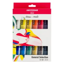 Amsterdam Zestaw farb akrylowych w tubkach - - 12 kolorów x 20 ml