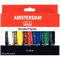 Amsterdam Zestaw farb akrylowych w tubkach - - 6 kolorów x 20 ml