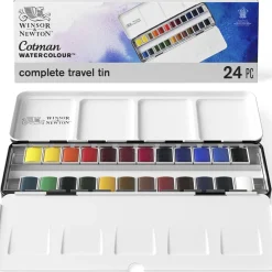 Winsor & Newton Zestaw farb akwarelowych Cotman Studio - - 24 kolory ><noscript><img width=