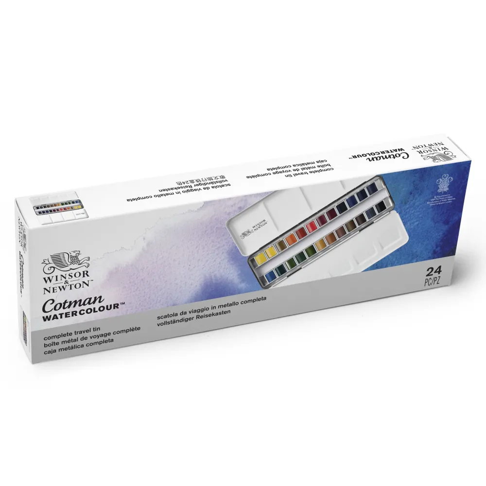 Winsor & Newton Zestaw farb akwarelowych Cotman Complete Travel - - 24 kolory