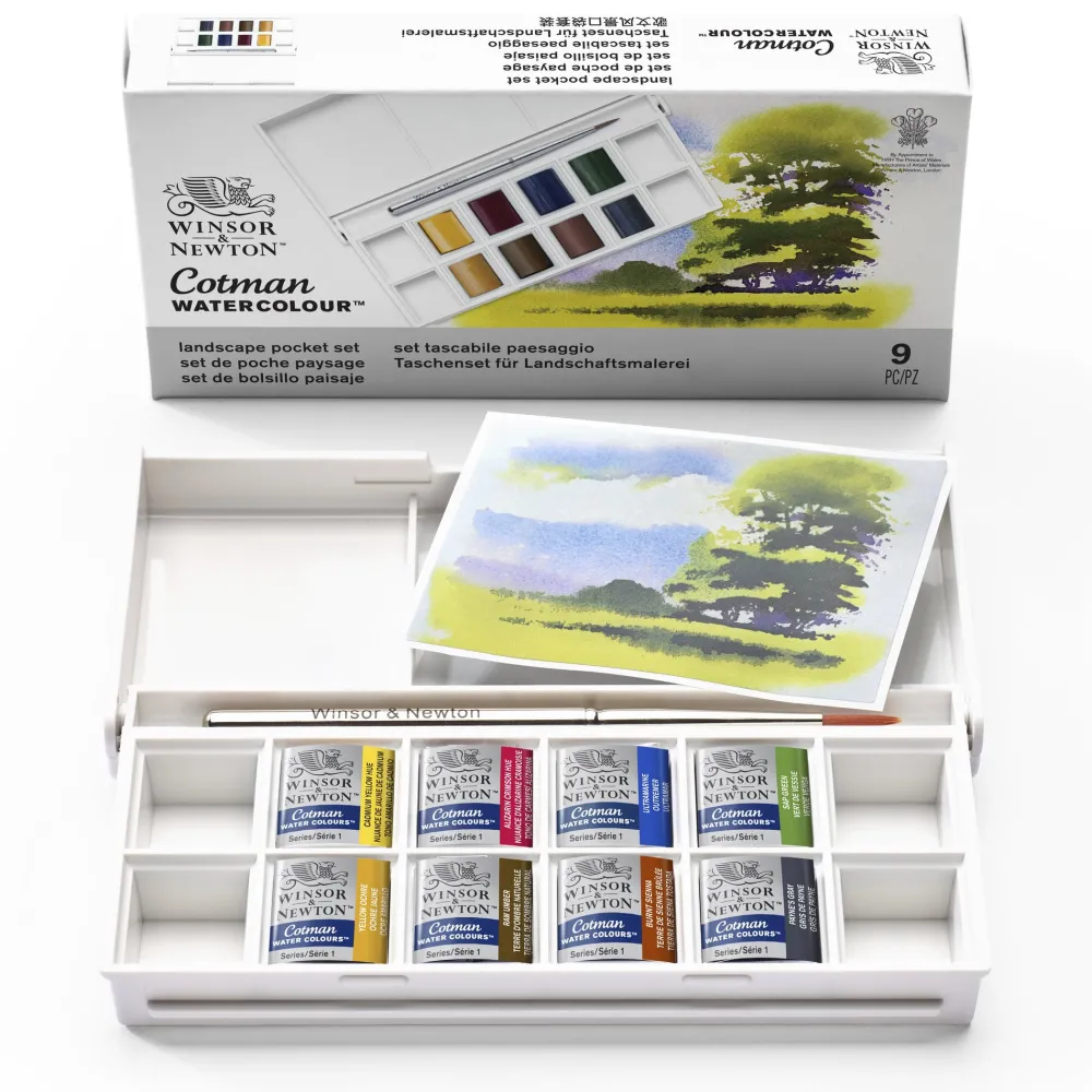 Winsor & Newton Zestaw farb akwarelowych Cotman Landscape - - 8 kolorów > Farby Akwarelowe