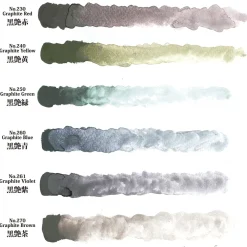 Kuretake Zestaw farb akwarelowych Gansai Tambi - - Graphite Colors, 6 kolorów > Farby Akwarelowe
