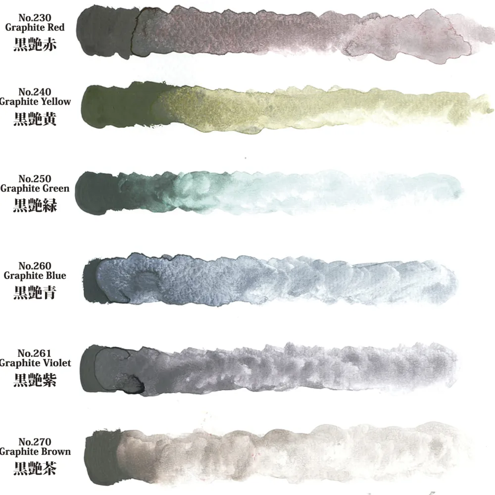 Kuretake Zestaw farb akwarelowych Gansai Tambi - - Graphite Colors, 6 kolorów > Farby Akwarelowe