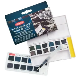 Derwent Zestaw farb akwarelowych Tinted Charcoal Paint Pan Set - - 12 kolorów
