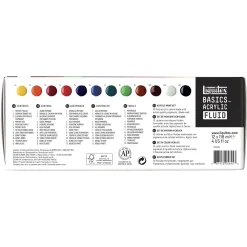 Liquitex Zestaw farb Basics Acrylic Fluid - - 12 kolorów x 118 ml ><noscript><img width=
