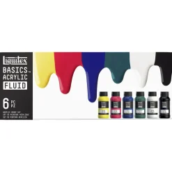 Liquitex Zestaw farb Basics Acrylic Fluid - - 6 kolorów x 118 ml
