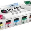 Kreul Zestaw farb do jedwabiu i jasnych tkanin Javana - - 6 kolorów x 20 ml > Farby I Pisaki Do Tkanin