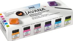 Kreul Zestaw farb do jedwabiu Javana - - Trend, 6 kolorów x 20 ml