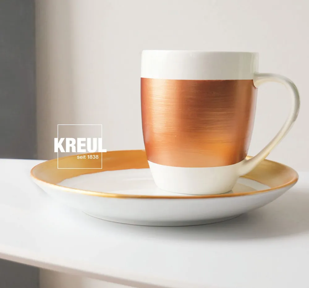 Kreul Zestaw farb do szkła i porcelany - - Metallic, 6 kolorów x 20 ml