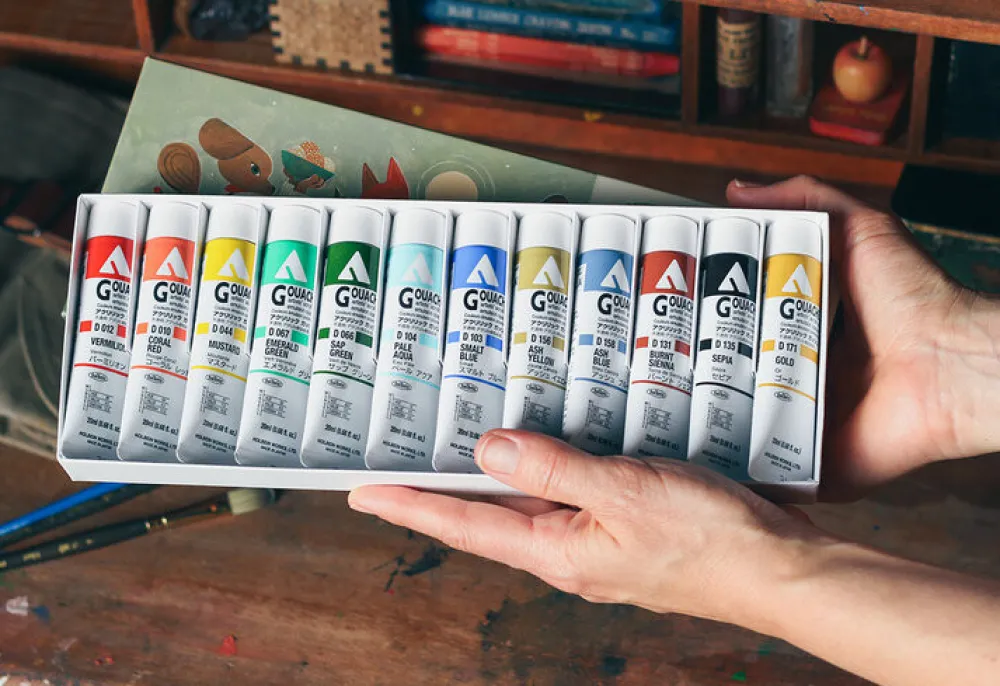 Holbein Zestaw farb gwaszy Acryla Gouache - - Rebecca Green 12 kolorów x 20 ml