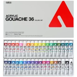 Holbein Zestaw farb gwaszy Acryla Gouache - - 36 kolorów x 20 ml > Farby Gwasze I Tempery