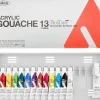 Holbein Zestaw farb gwaszy Acryla Gouache School Set - - Primary Colors, 13 kolorów > Farby Gwasze I Tempery