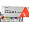 Holbein Zestaw farb gwaszy Acryla Gouache School Set - - 15 kolorów > Farby Gwasze I Tempery