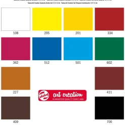Talens Art Creation Zestaw farb gwaszy Combiset - - 12 kolorów x 12 ml ><noscript><img width=