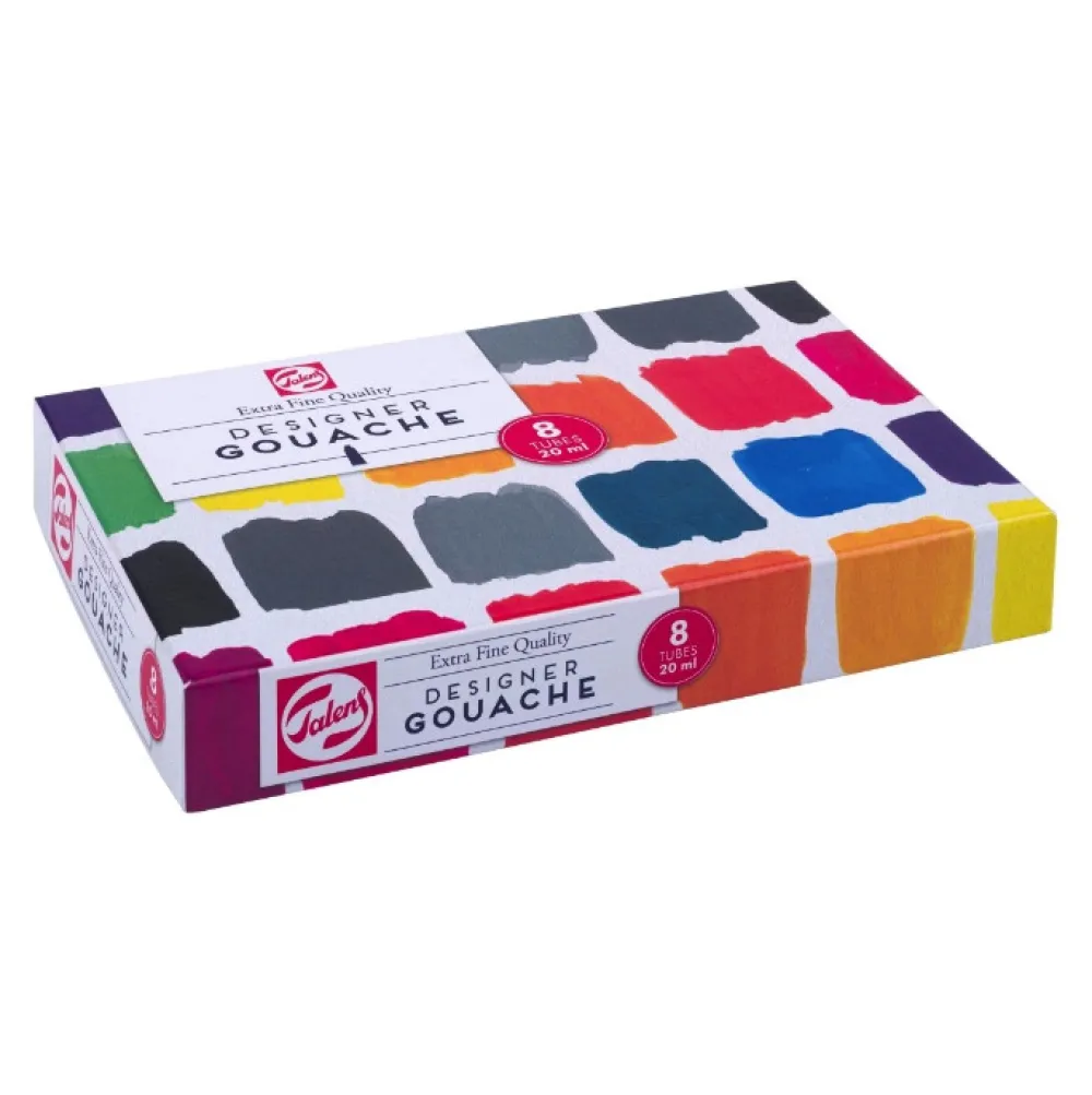 Talens Zestaw farb gwaszy Designer - - 8 kolorów x 20 ml > Farby Gwasze I Tempery