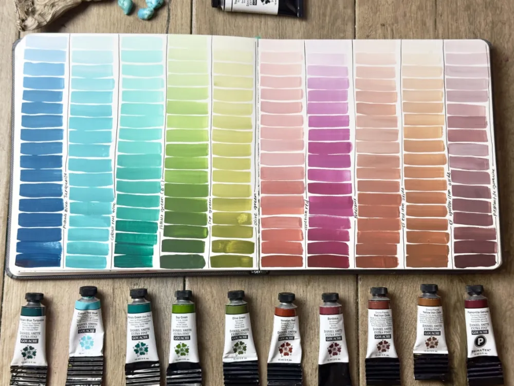 Daniel Smith Zestaw farb gwaszy Extra Fine Primary + Bonus - - 4 x 15 ml