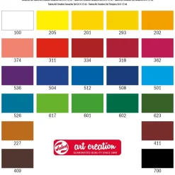 Talens Art Creation Zestaw farb gwaszy - - 24 kolory x 12 ml