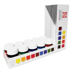 Talens Zestaw farb gwaszy w słoiczkach - - 10 kolorów x 16 ml