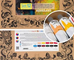 Renesans Zestaw farb olejnych Hydr-Oil w tubkach - - 12 kolorów x 60 ml > Farby Olejne|Farby Olejne Wodorozcieńczalne